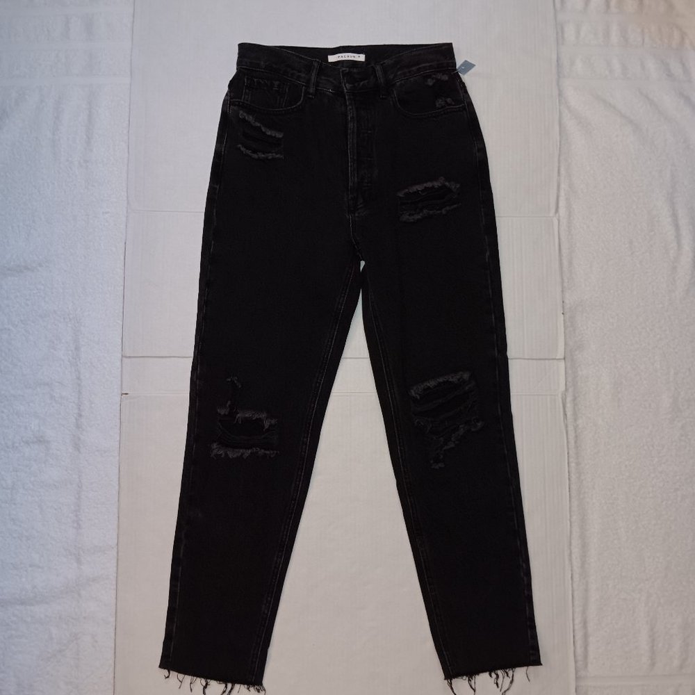 PACSUN ULTRA HIGH RISE SLIM FRAYED HEM JEANS